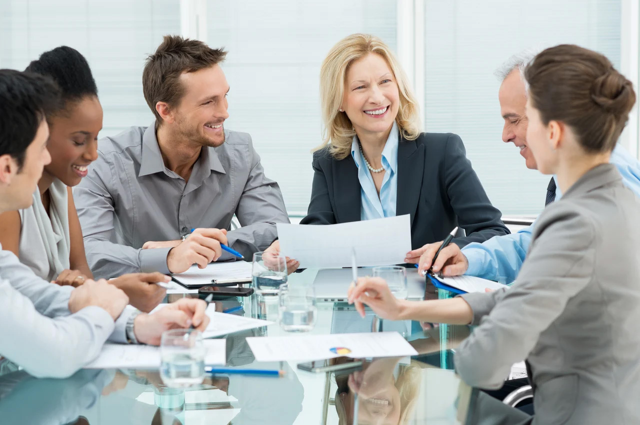 people in business meeting